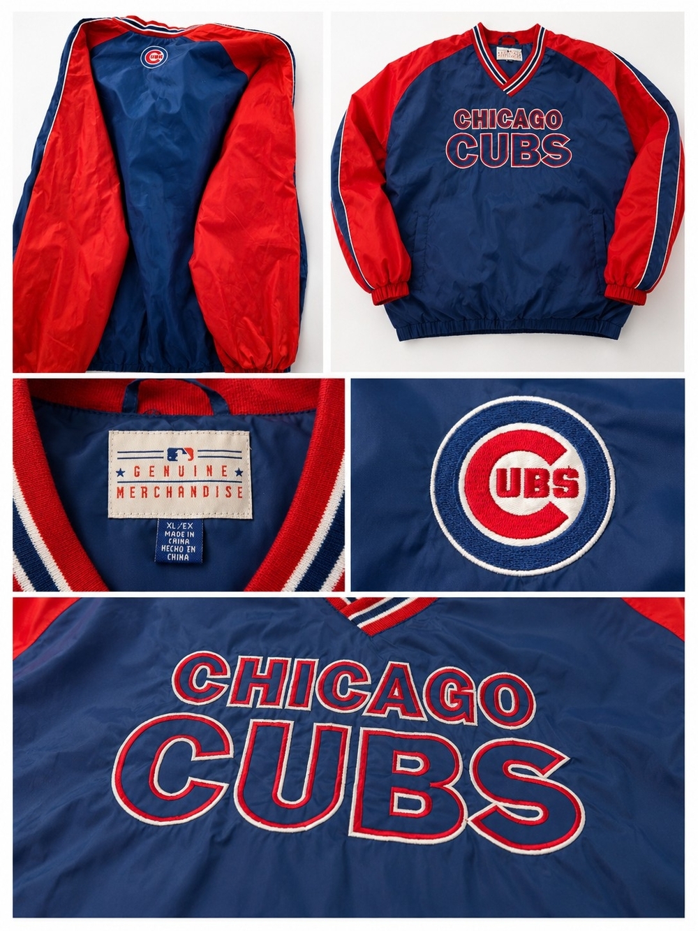 VINTAGE Chicago Cubs Pullover Windbreaker